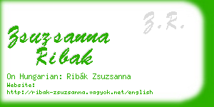 zsuzsanna ribak business card